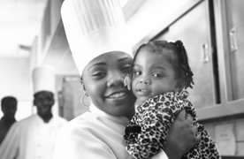 Capital Area Food Bank photo of a girl and a chef