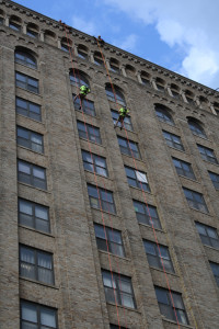 photo of climbers on building
